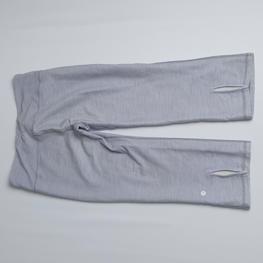 Lululemon Gather and Crow Fossil White Slub Crop - Picture 6 of 10